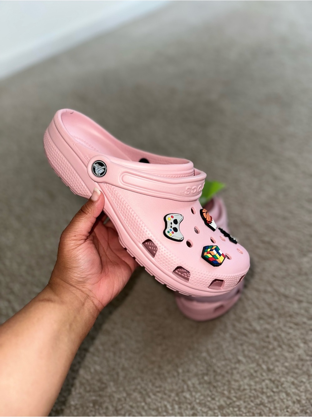 Crocs Classic Clog “Powder Pink” with Jibbitz